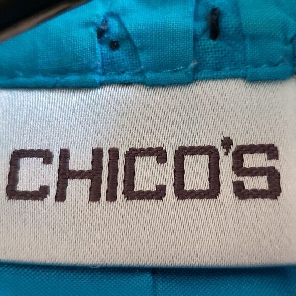 Chico's jacket. Aqua blue with black, size 0, S, 4 - Picture 4 of 7